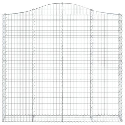 vidaXL Cestas de gaviones 2 uds forma de arco hierro 200x30x180/200 cm