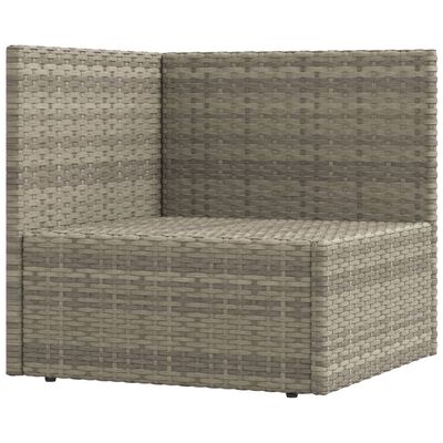 vidaXL Set de muebles de jardín 8 pzas y cojines ratán sintético gris