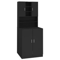 vidaXL Mueble de lavadora negro