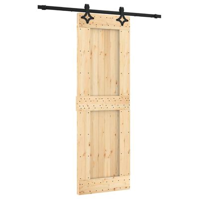 vidaXL Puerta corredera con herrajes madera maciza de pino 70x210 cm