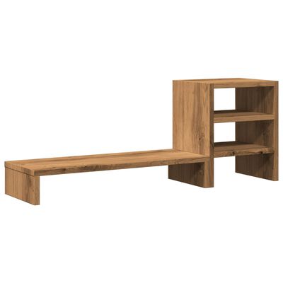 vidaXL Soporte de monitor con organizador escritorio madera artisian