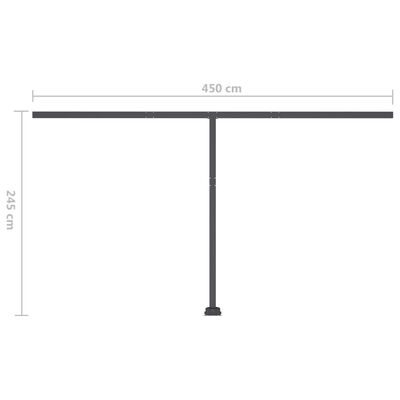 vidaXL Toldo automático LED sensor de viento naranja marrón 400x350 cm