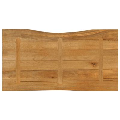 vidaXL Tablero de mesa borde natural madera maciza mango 110x60x2,5 cm