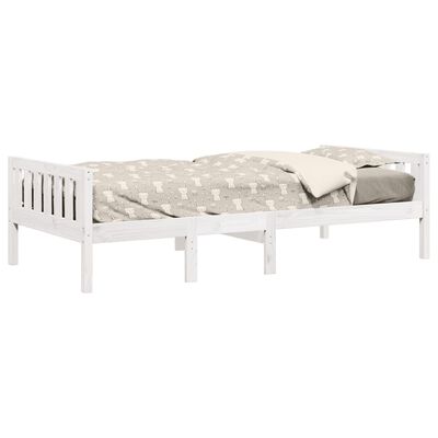 vidaXL Cama para niños sin colchón madera maciza pino blanca 75x190 cm