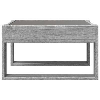 vidaXL Mesa de centro con Infinity LED gris Sonoma 50x53x30 cm