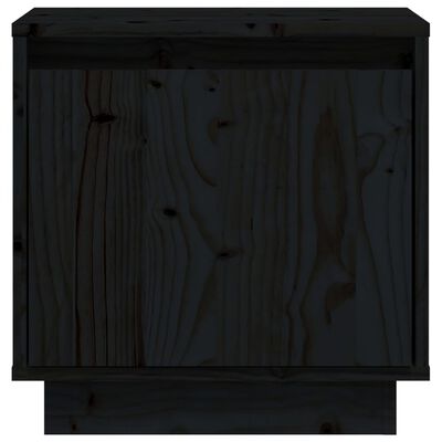 vidaXL Mesitas de noche 2 uds madera maciza de pino negro 40x30x40 cm