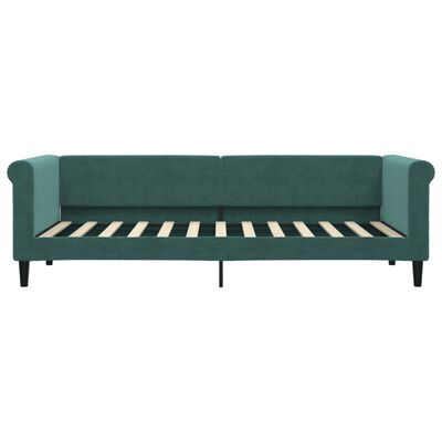 vidaXL Sofá cama sin colchón terciopelo verde oscuro 80x200 cm