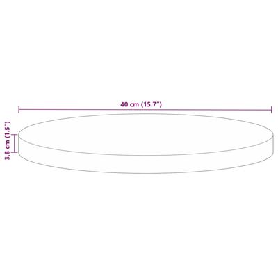 vidaXL Tablero de mesa redondo madera maciza reciclada Ø 40x3,8 cm