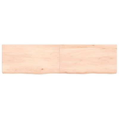 vidaXL Encimera de baño madera maciza sin tratar 120x30x(2-6) cm