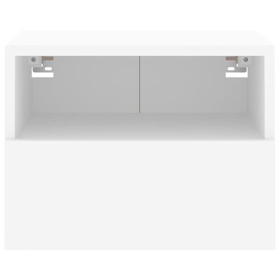 vidaXL Muebles de pared TV 2 uds madera ingeniería blanco 40x30x30 cm