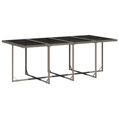 vidaXL Set comedor jardín 9 pzas y cojines ratán sintético gris