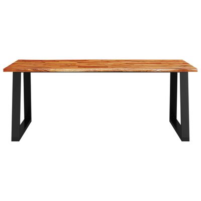 vidaXL Mesa de comedor con borde vivo madera maciza acacia 200x90x75cm