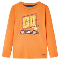 Camiseta infantil de manga larga naranja oscuro 92