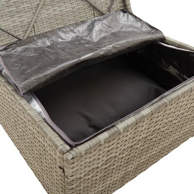 vidaXL Set de muebles de jardín 13 pzas y cojines ratán sintético gris