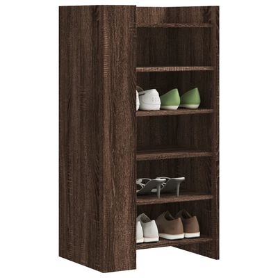 vidaXL Mueble zapatero madera de ingenería marrón roble 52x37,5x100 cm