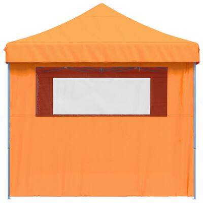 vidaXL Tienda de fiesta plegable Pop-Up 4 paredes laterales naranja