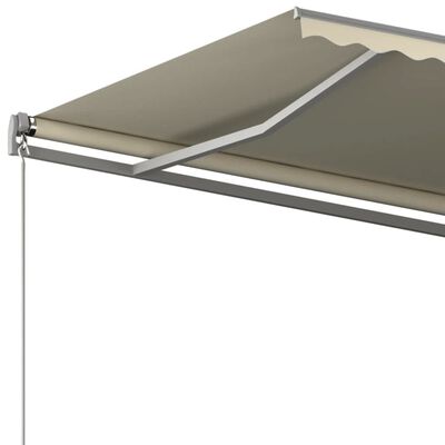 vidaXL Toldo de pie automático crema 500x300 cm