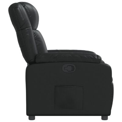 vidaXL Sillón reclinable de cuero sintético negro