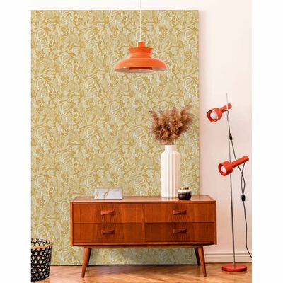 DUTCH WALLCOVERINGS Papel pintado Mae ocre y beige