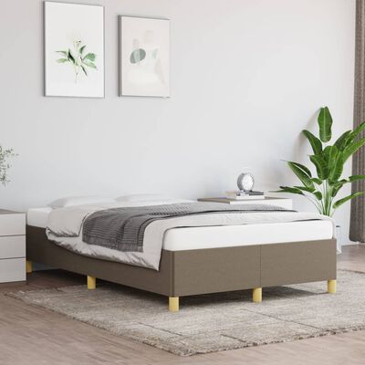 vidaXL Estructura de cama sin colchón tela gris taupe 120x200 cm