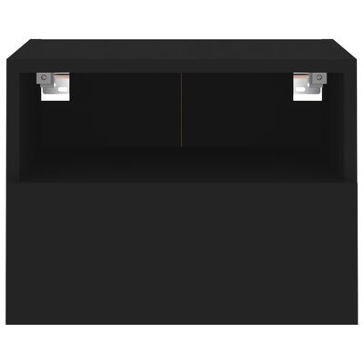 vidaXL Muebles de pared TV 2 uds madera ingeniería negro 40x30x30 cm