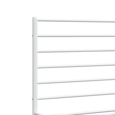 vidaXL Estructura cama sin colchón con estribo metal blanco 140x190 cm