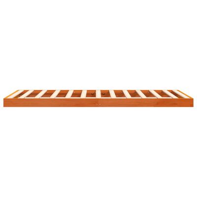 vidaXL Estructura de cama madera maciza de pino marrón cera 90x190 cm