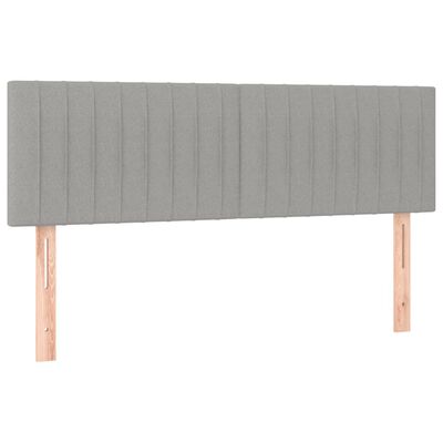 vidaXL Cabeceros 2 unidades tela gris claro 72x5x78/88 cm