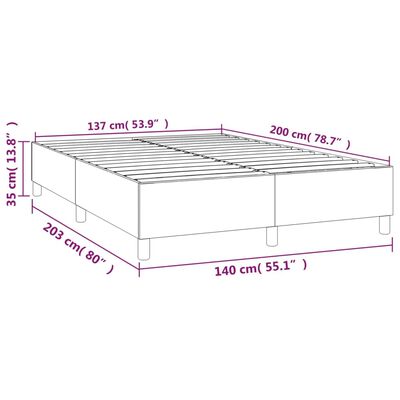 vidaXL Estructura de cama de cuero sintético marrón 140x200 cm