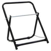 vidaXL Carrito de rollo de manguera acero negro 48 cm 45 kg