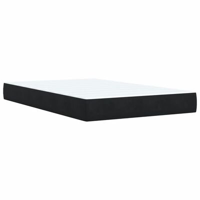 vidaXL Cama box spring con colchón terciopelo negro 120x190 cm