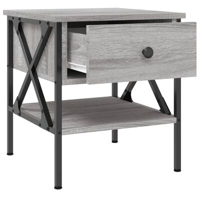 vidaXL Mesita de noche 2 uds madera ingeniería gris Sonoma 40x42x45 cm