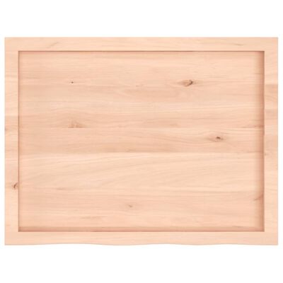 vidaXL Encimera de baño madera maciza sin tratar 80x60x(2-4) cm