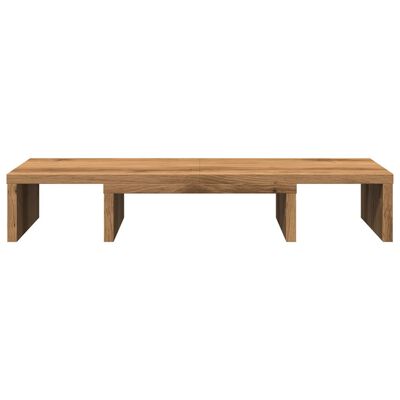 vidaXL Soporte pantalla ajustable madera roble artisian 60x24x10,5 cm