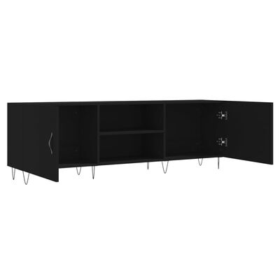 vidaXL Mueble para TV madera de ingeniería negro 150x30x50 cm