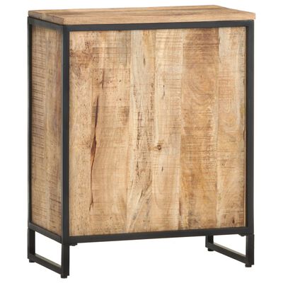 vidaXL Botellero de madera maciza de mango rugosa 62x33x78,5 cm