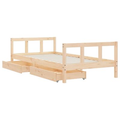 vidaXL Estructura de cama infantil con cajones madera pino 90x190 cm