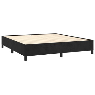 vidaXL Estructura de cama sin colchón terciopelo negro 180x200 cm