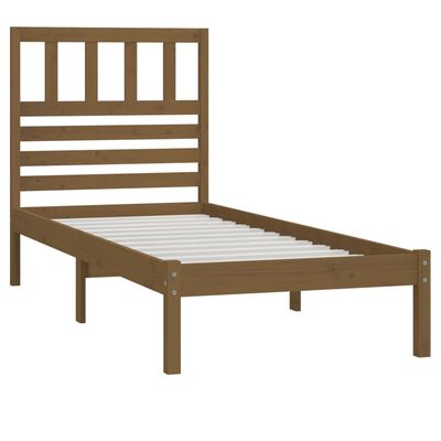 vidaXL Estructura cama sin colchón madera pino marrón miel 100x200 cm