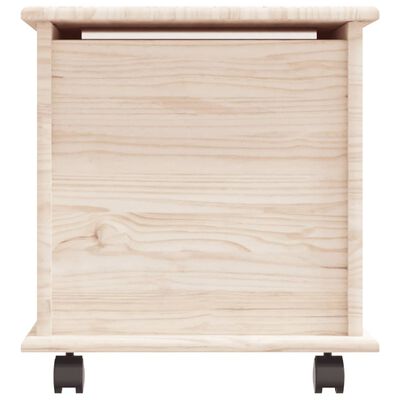 vidaXL Baúl de almacenaje con ruedas ALTA madera maciza 73x39,5x44 cm