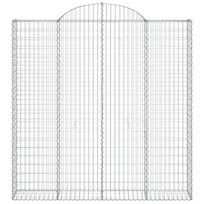 vidaXL Cestas de gaviones 3 uds forma de arco hierro 200x30x200/220 cm