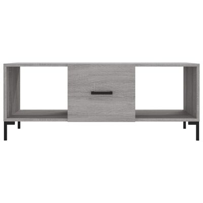 vidaXL Mesa de centro madera contrachapada gris Sonoma 102x50x40 cm