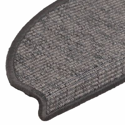 vidaXL Alfombrilla autoadhesiva escalera 15 uds gris y beige 65x21x4cm