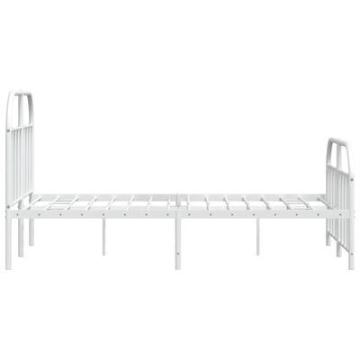 vidaXL Estructura cama sin colchón con estribo metal blanco 120x190 cm