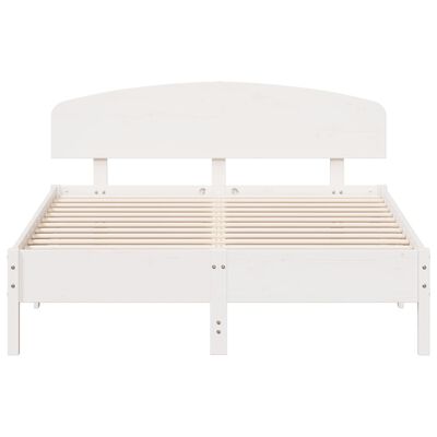 vidaXL Estructura de cama sin colchón madera de pino blanca 140x200 cm