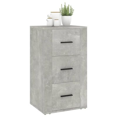 vidaXL Aparador de madera contrachapada gris hormigón 40x33x70 cm