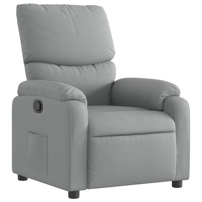 vidaXL Sillón reclinable de tela gris claro