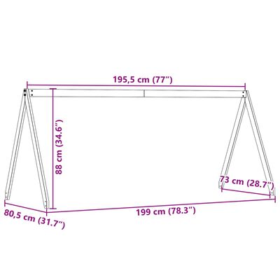 vidaXL Techo de cama infantil madera maciza blanco 199x80,5x88 cm