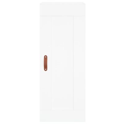 vidaXL Aparador alto madera contrachapada blanco 34,5x34x180 cm