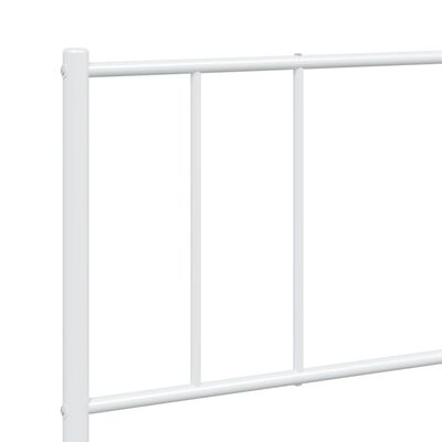 vidaXL Estructura cama sin colchón con cabecero metal blanco 183x213cm